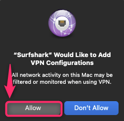 【Mac】การตั้งค่าและวิธีใช้งาน Surfshark VPN