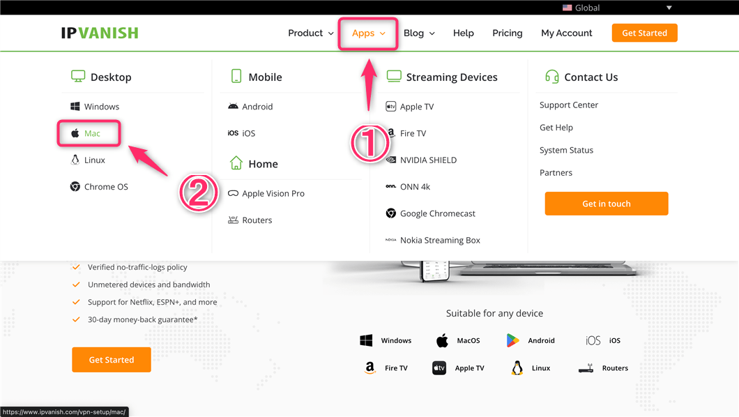 【Mac】IPVanish VPN วิธีการตั้งค่าและวิธีการใช้งานบน macOS