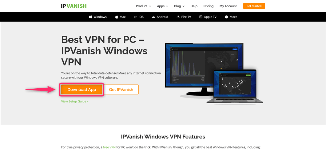 【Windows】IPVanish VPN วิธีการตั้งค่าและวิธีการใช้งานบน Windows