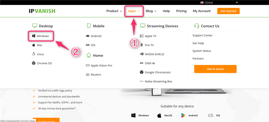 【Windows】IPVanish VPN วิธีการตั้งค่าและวิธีการใช้งานบน Windows