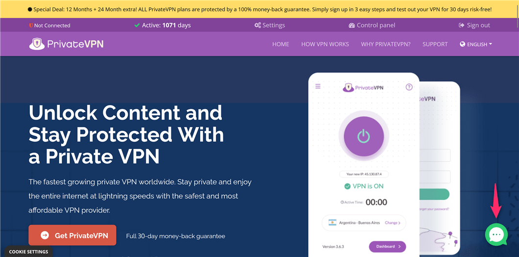 PrivateVPN วิธียกเลิกและขั้นตอนการคืนเงิน